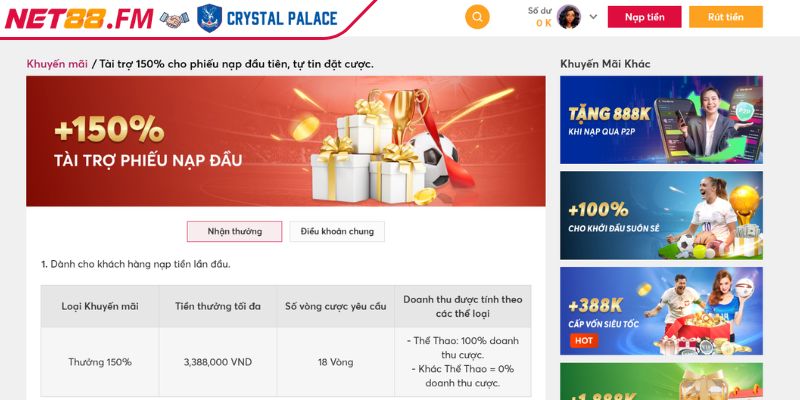 Khuyến mãi Net88 | Ưu Đãi Đặc Biệt Dành Cho Người Chơi 1 Khuyến mãi Net88 cho tân thủ